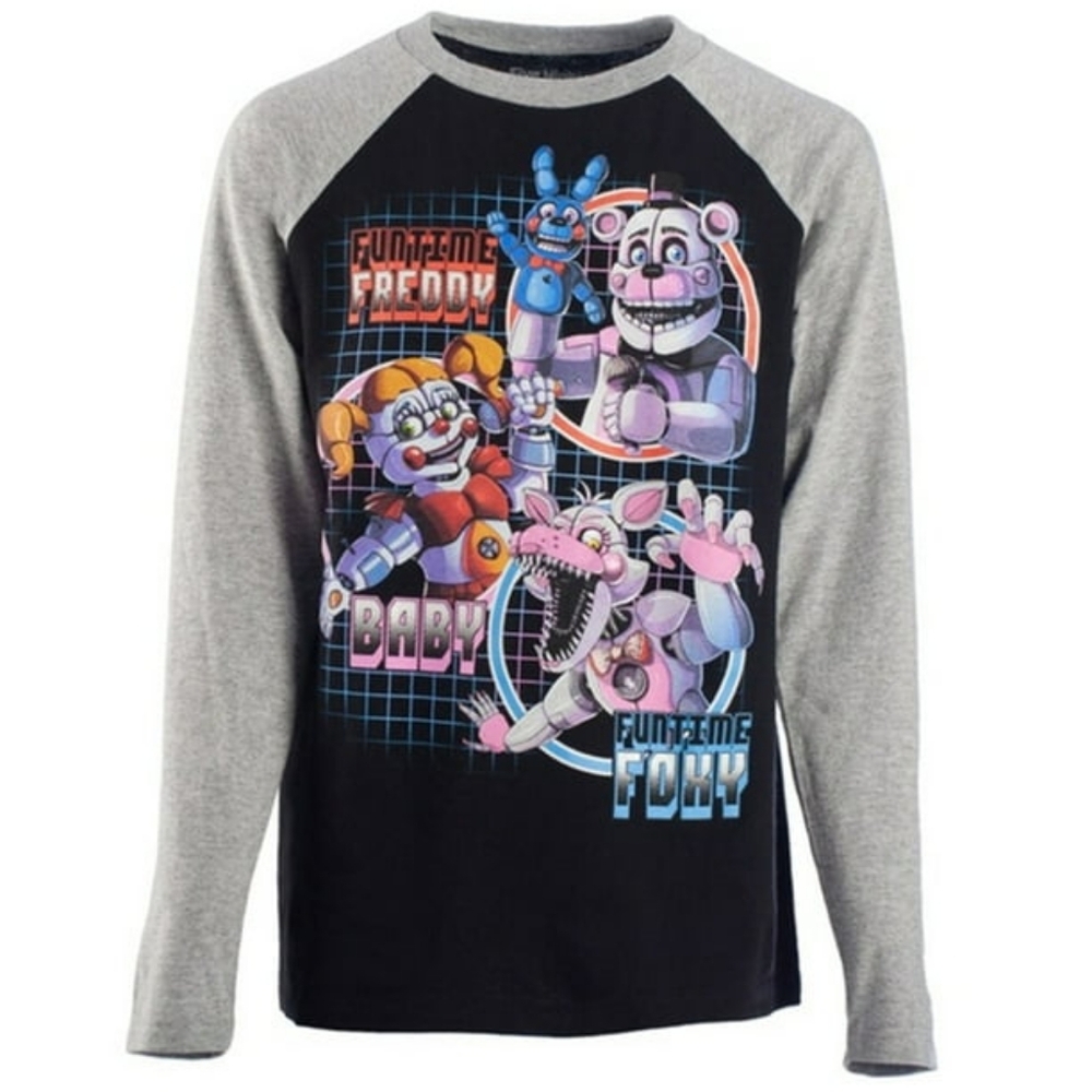 NWT•5 Nights at Freddy's Boy's Graphic Print Long Sleeve T-Shirt•Large•◼️